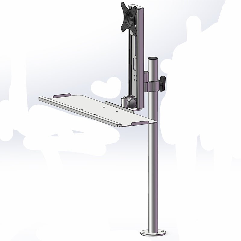 Pole display with keyboard stand 093STD