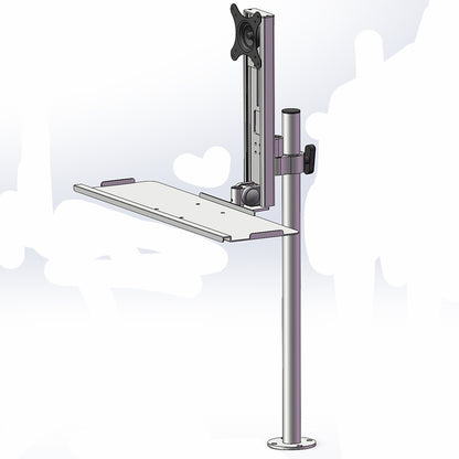 Pole display with keyboard stand 093STD