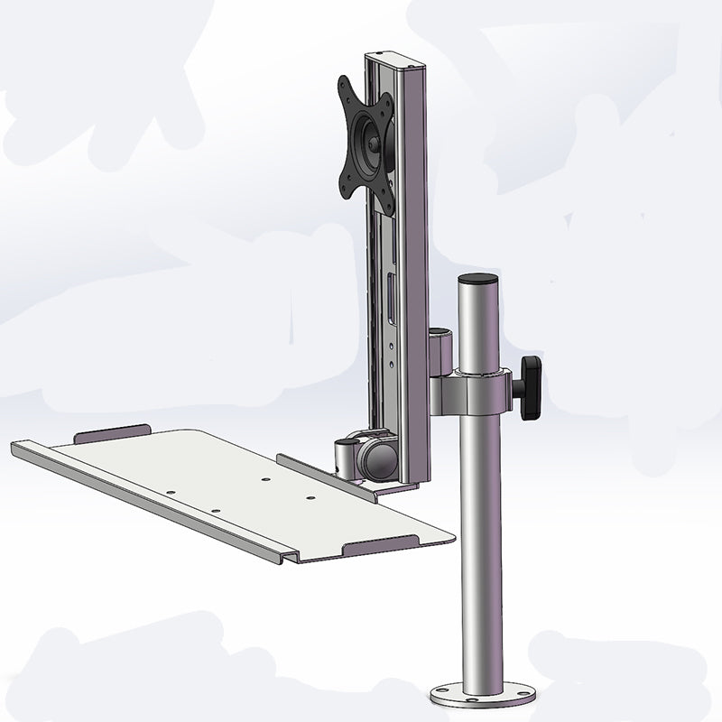 Pole display with keyboard stand 093STD