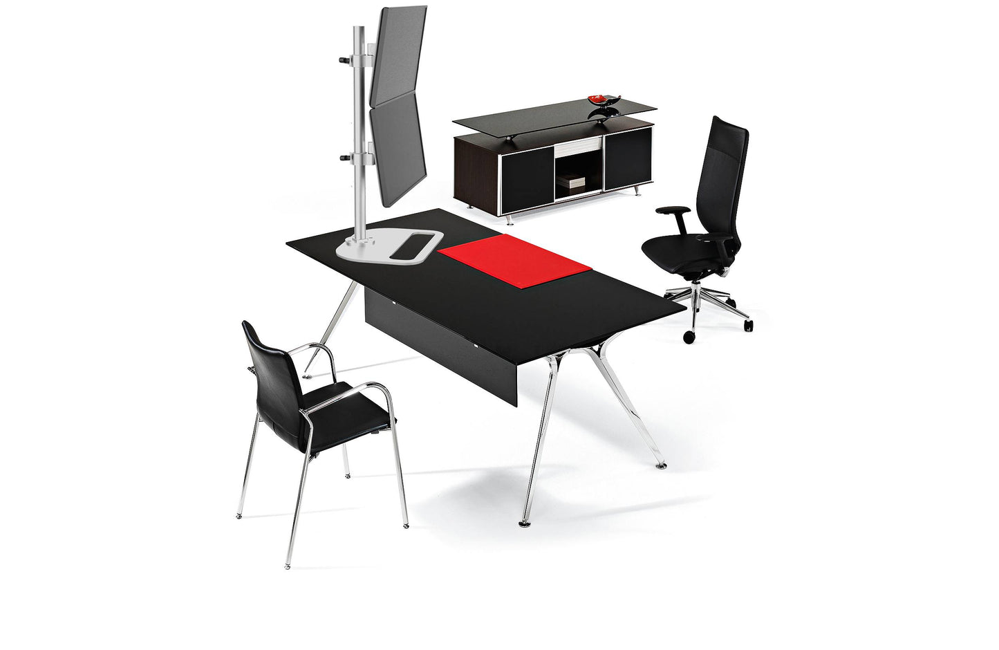 Sectionless arm dual screen bracket