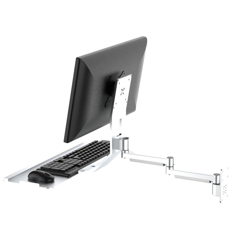Wall-mounted monitor with keyboard stand 076STD